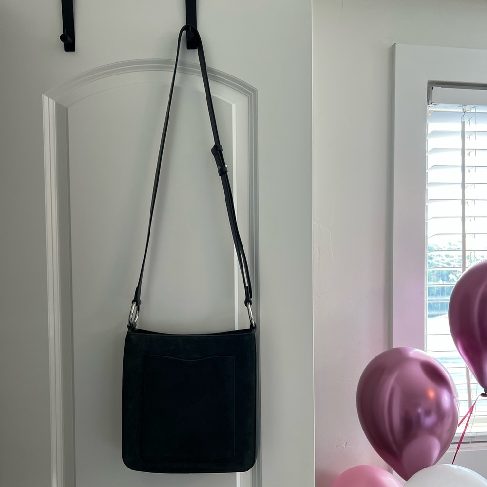 Rebecca Minkoff suede forrest green crossbody bag